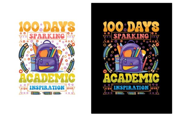 100 Days of School T Shirt Design