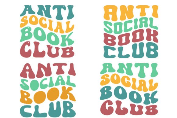 Anti Social Book Club Retro Wavy T-shirt Graphics