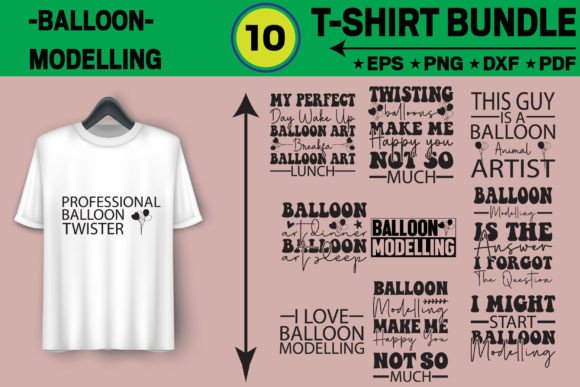 Balloon Modelling T-Shirt Design Bundle