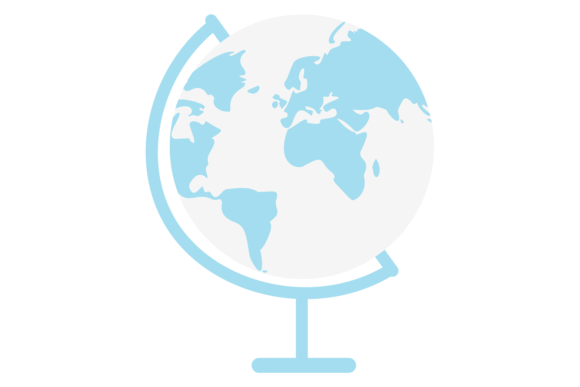 Globe Icon. World Map School Supply. Geo