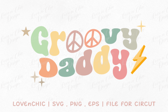 Groovy Daddy Birthday PNG Sublimation Graphics