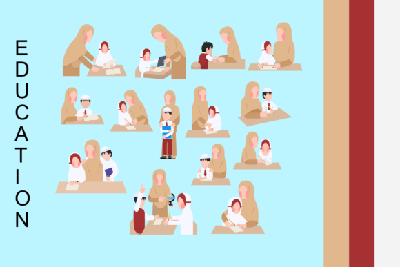 Indonesian Elementary Student Teacher Graphics