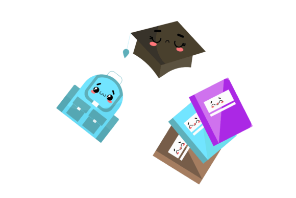 Kawaii School Supplies Bundle: Graphics & Icons for Local Branding