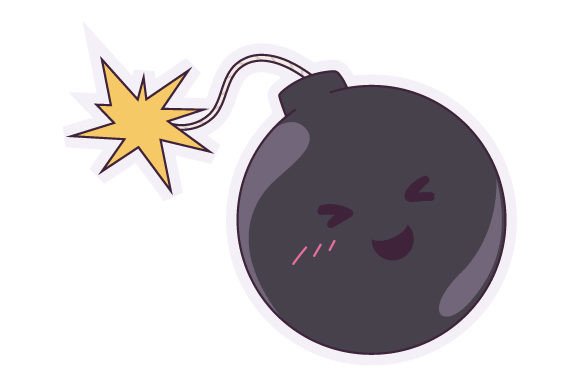 Old School Bomb Sticker for Crafts and Planner
