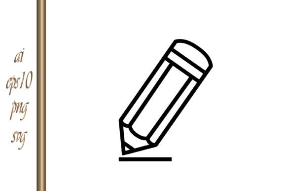 Pencil Icon School Symbol Vector Graphics