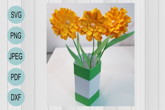 Precious Olga Flower Template 3D SVG Shapes