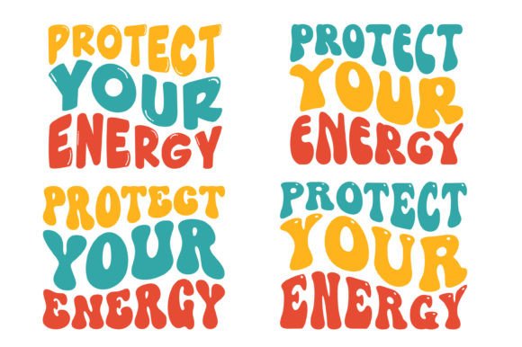Protect Your Energy Retro Wavy T-shirt Graphics