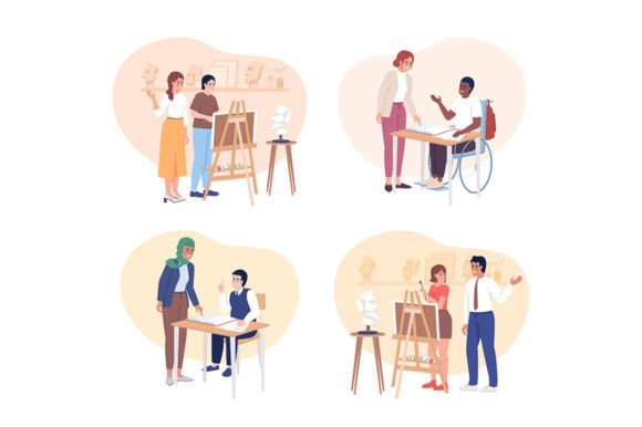 Student Teacher Communication Graphics and Illustrations