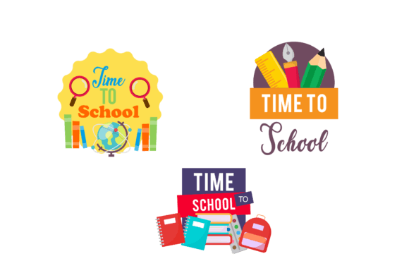 Time-to-School Logo Bundle: Graphics & Icons for Crafters