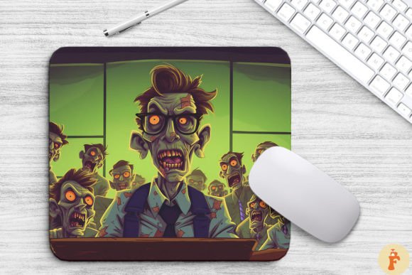 Zombie Teacher Mouse Pad Design: Graphics for Halloween Backgrounds